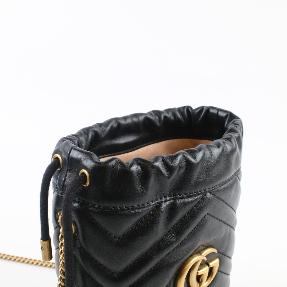 Gucci GG Marmont Mini Bucket Bag Black Calfskin - photo 8