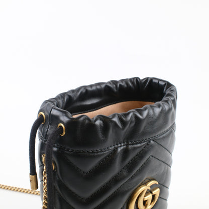 Gucci GG Marmont Mini Bucket Bag Black Calfskin - photo 8