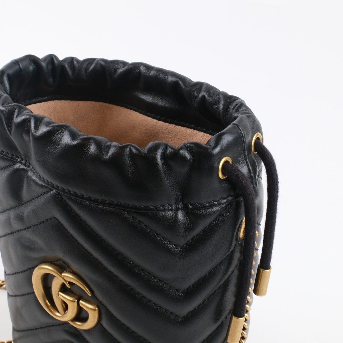 Gucci GG Marmont Mini Bucket Bag Black Calfskin - photo 10