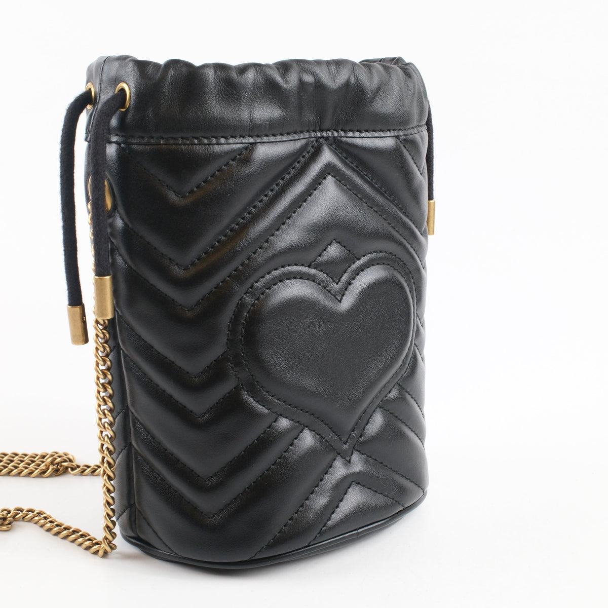 Gucci GG Marmont Mini Bucket Bag Black Calfskin - photo 12