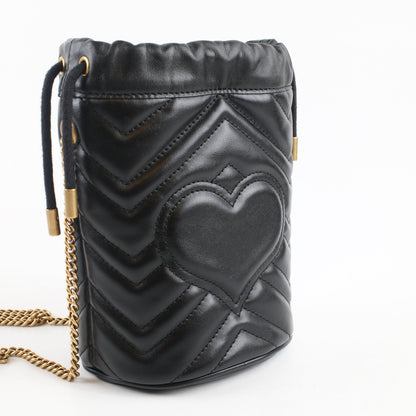 Gucci GG Marmont Mini Bucket Bag Black Calfskin - photo 12
