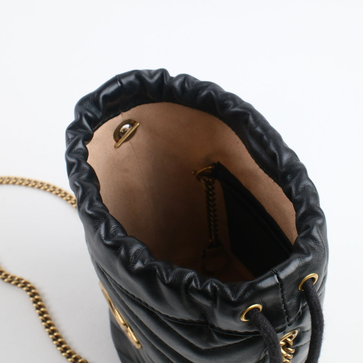 Gucci GG Marmont Mini Bucket Bag Black Calfskin - photo 13