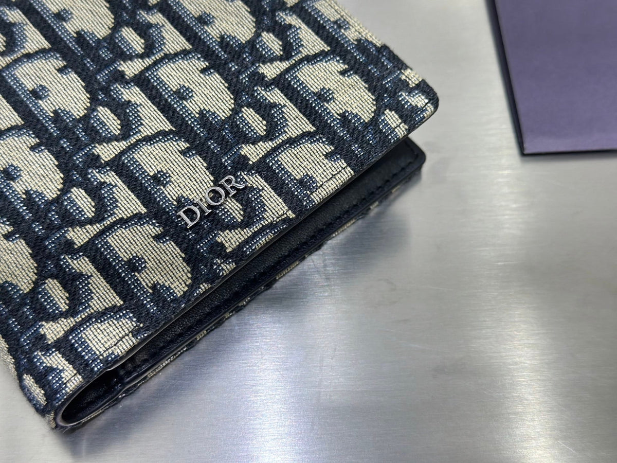 Dior Black & Beige Oblique Jacquard Bifold Wallet - photo 2