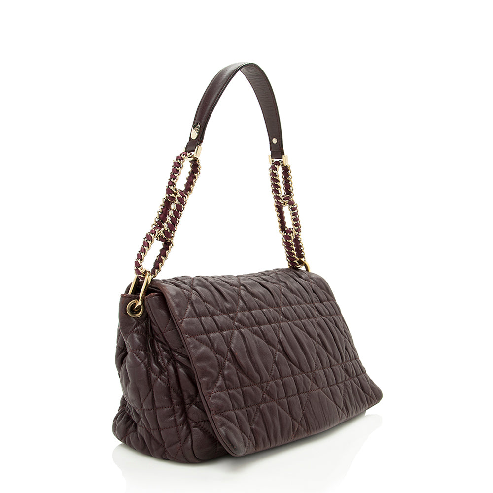 Dior Cannage Lambskin Large Flap Shoulder Bag - image 2