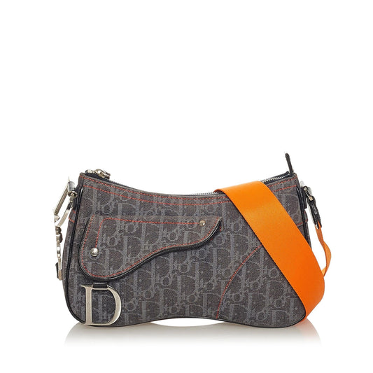Dior Dior Oblique Canvas Saddle Crossbody Bag - image 1