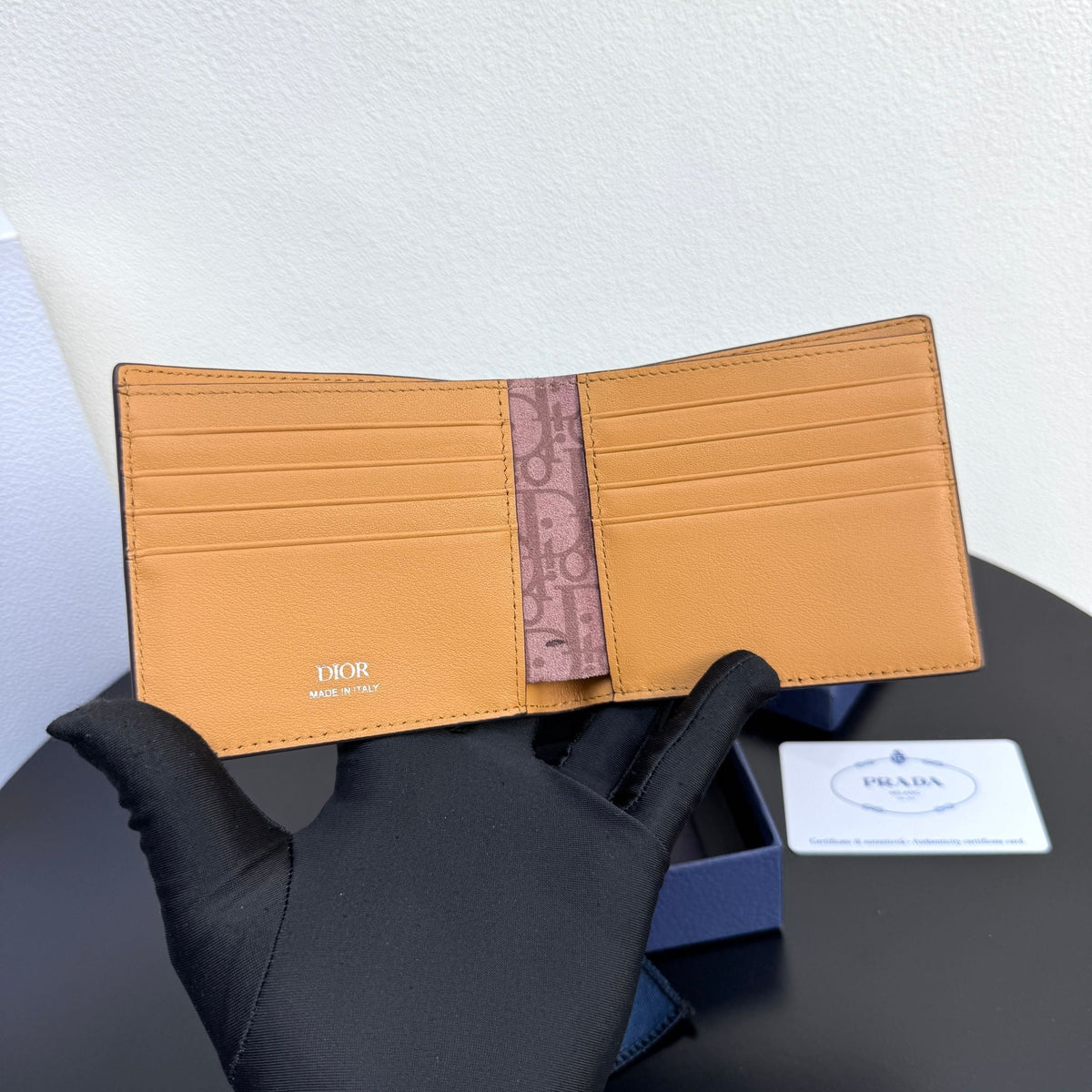 Dior Men's Privé Bifold Wallet - Brown Grained Calfskin - image 4