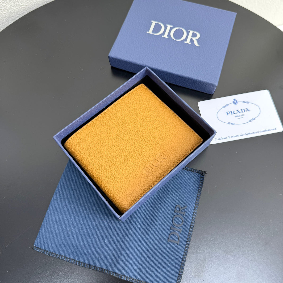 Dior Men's Privé Bifold Wallet - Brown Grained Calfskin - image 5