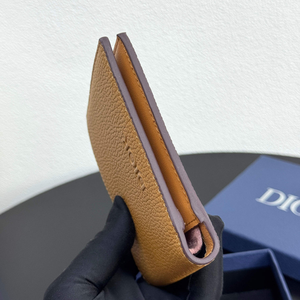 Dior Men's Privé Bifold Wallet - Brown Grained Calfskin - image 8