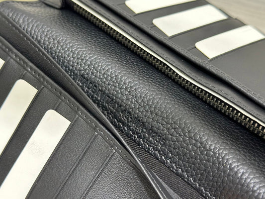 Dior Saddle Long Bifold Wallet - Black Grained Leather & Oblique - photo 2