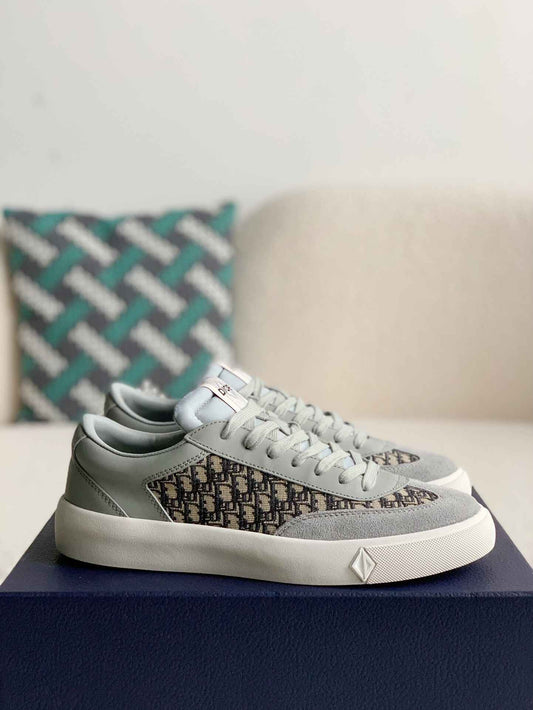 Dior B33 Low-Top Sneakers in Grey and Black Dior Oblique Canvas - photo 2