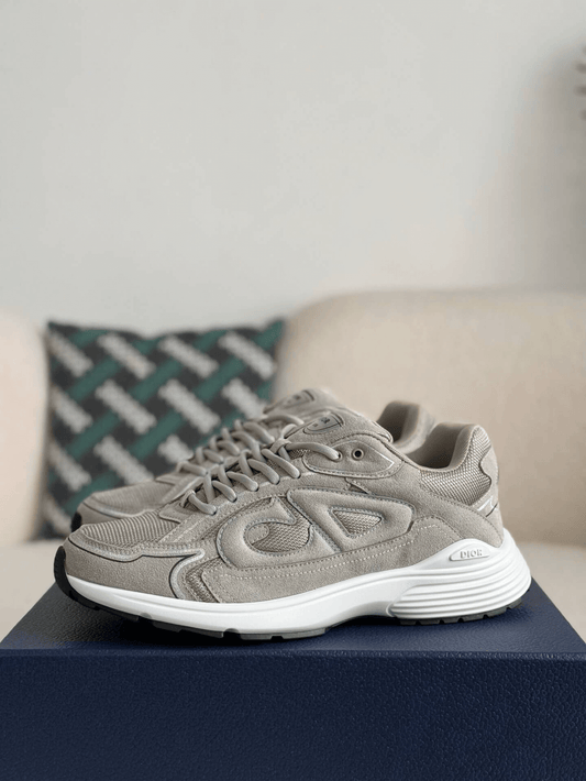 Dior B30 Low-Top Sneaker Beige Suede and Technical Mesh with White Rubber Sole - image 1