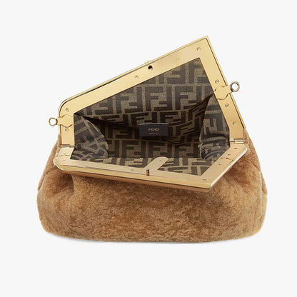 Fendi First Medium Beige Sheepskin Bag - photo 3