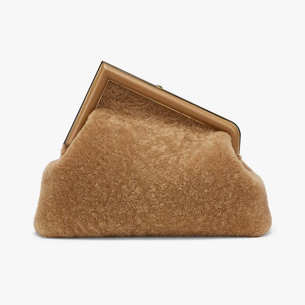 Fendi First Medium Beige Sheepskin Bag - photo 2