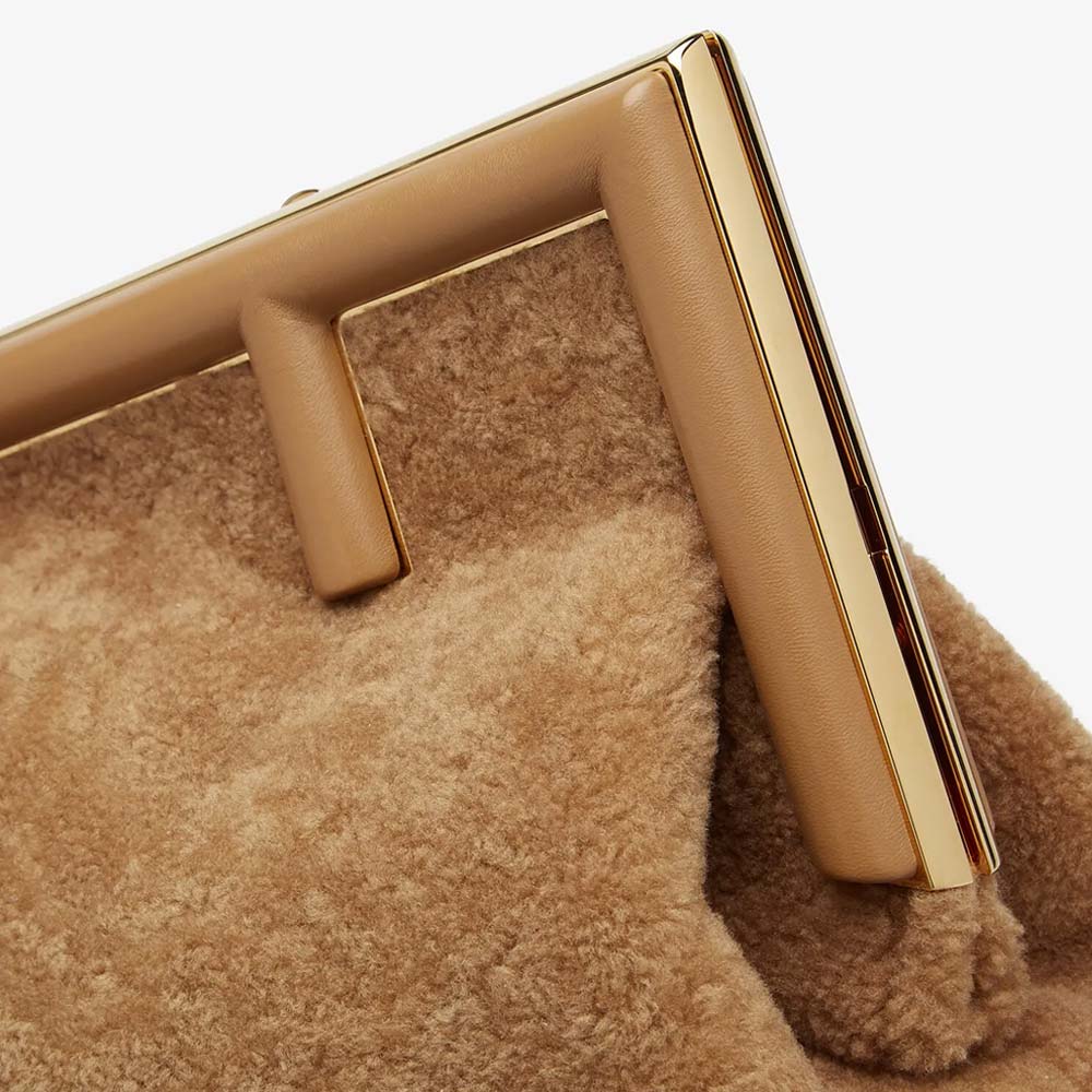 Fendi First Medium Beige Sheepskin Bag - photo 4