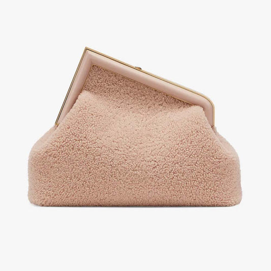Fendi First Medium Pink Sheepskin Bag - photo 2