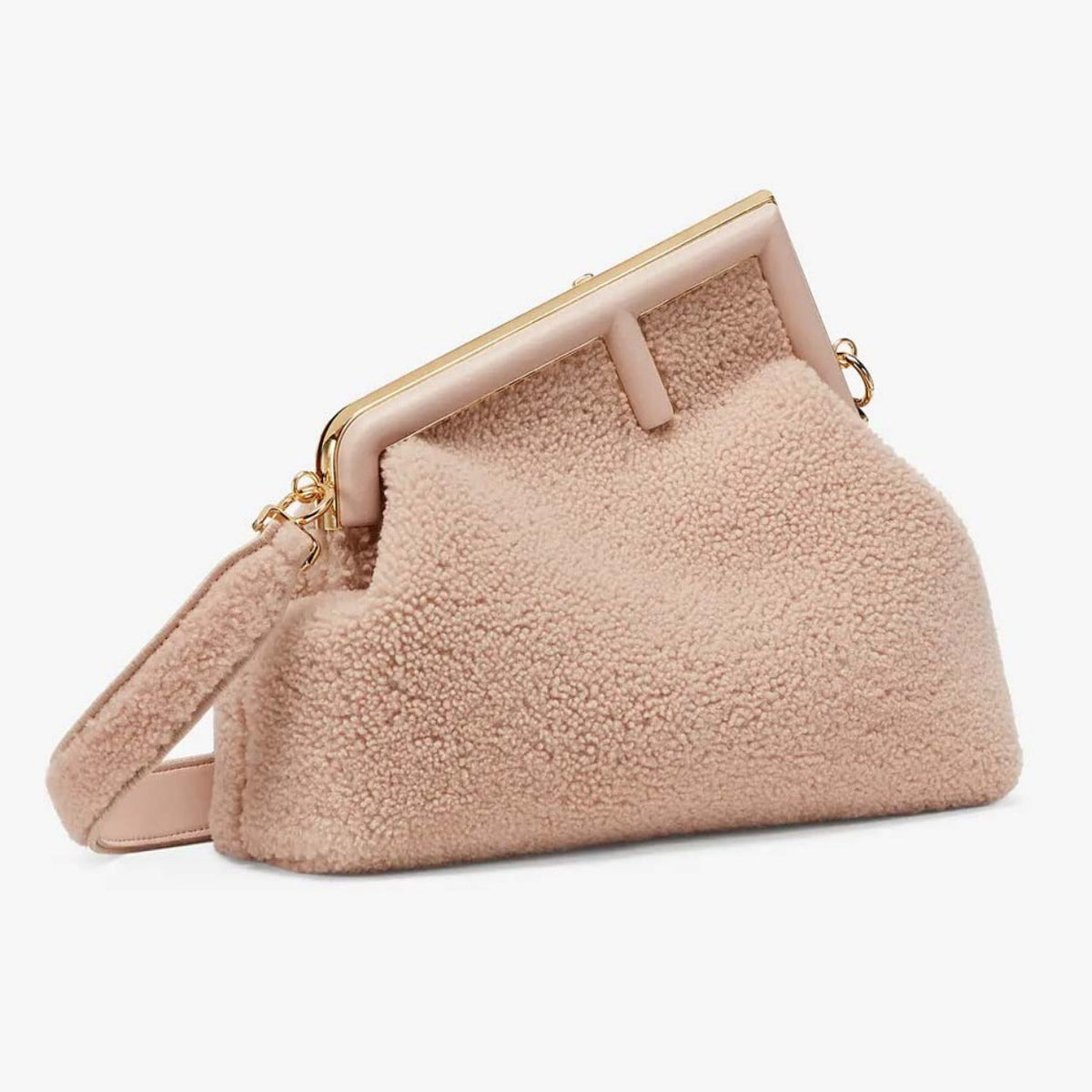 Fendi First Medium Pink Sheepskin Bag - photo 4