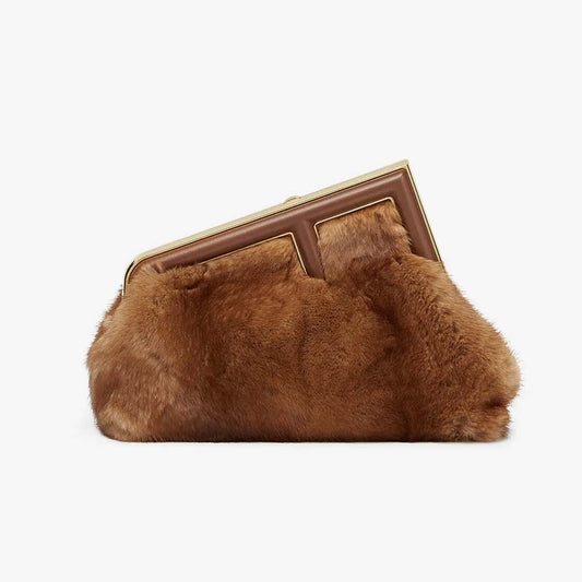Fendi First Small Brown Mink Bag - photo 1