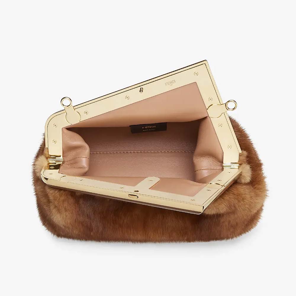 Fendi First Small Brown Mink Bag - photo 3