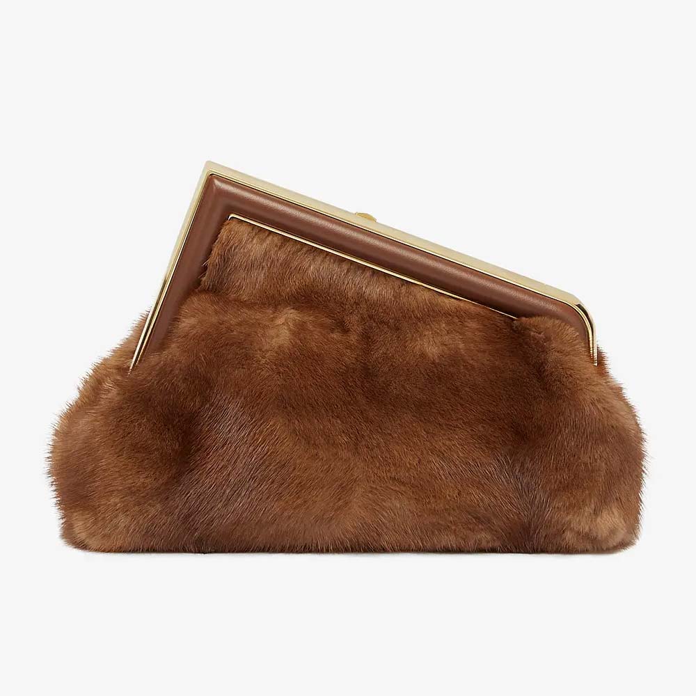 Fendi First Small Brown Mink Bag - photo 2
