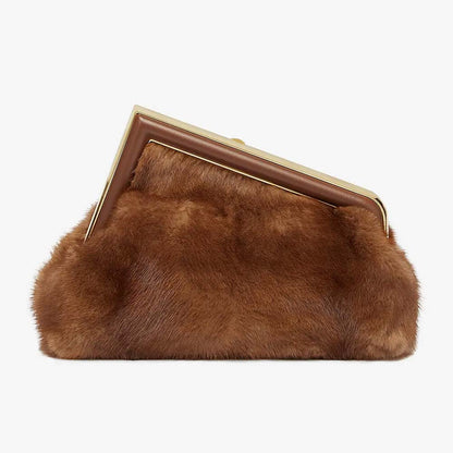 Fendi First Small Brown Mink Bag - photo 2