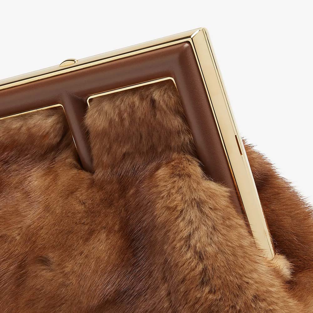 Fendi First Small Brown Mink Bag - photo 4