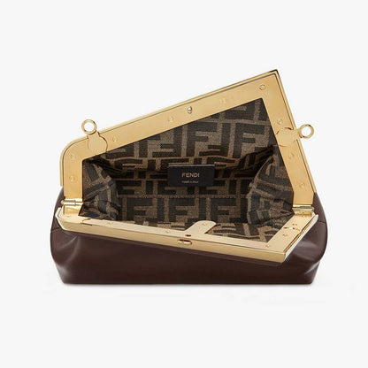 Fendi First Small Dark Brown Leather Bag - photo 5