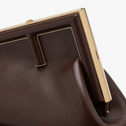 Fendi First Small Dark Brown Leather Bag - photo 4