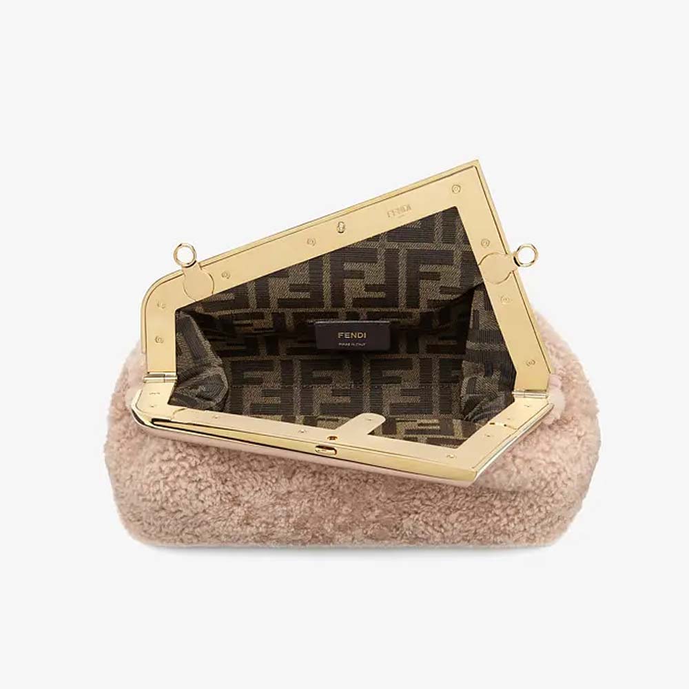 Fendi First Small Pink Sheepskin Bag - photo 3