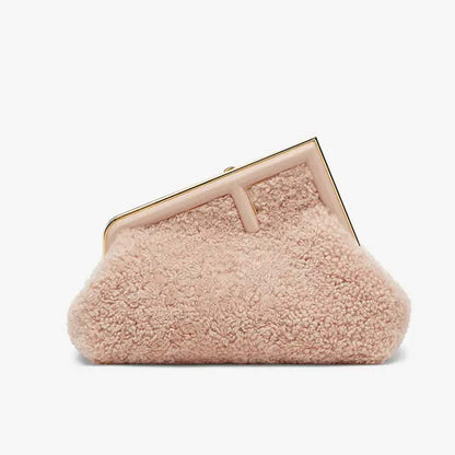 Fendi First Small Pink Sheepskin Bag - photo 1