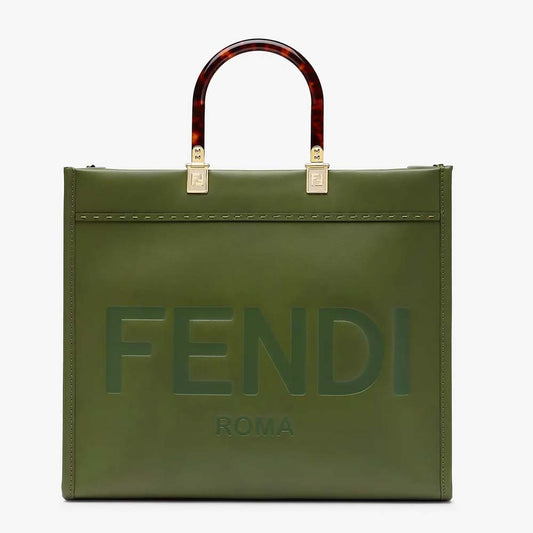 Fendi Sunshine Medium Green Leather Bag - photo 2