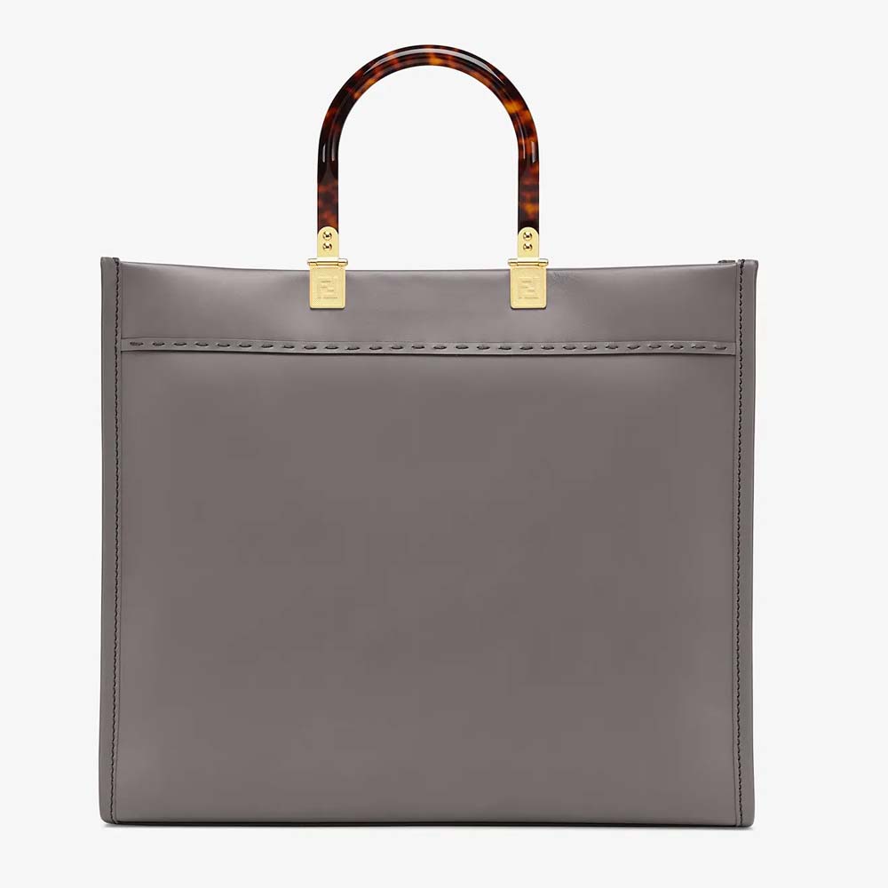 Fendi Sunshine Medium Grey Leather Shopper - photo 3