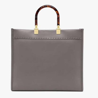 Fendi Sunshine Medium Grey Leather Shopper - photo 3