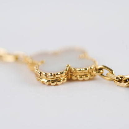 Van Cleef & Arpels Vintage Alhambra 5 Motifs Mother of Pearl MOP Bracelet - photo 5