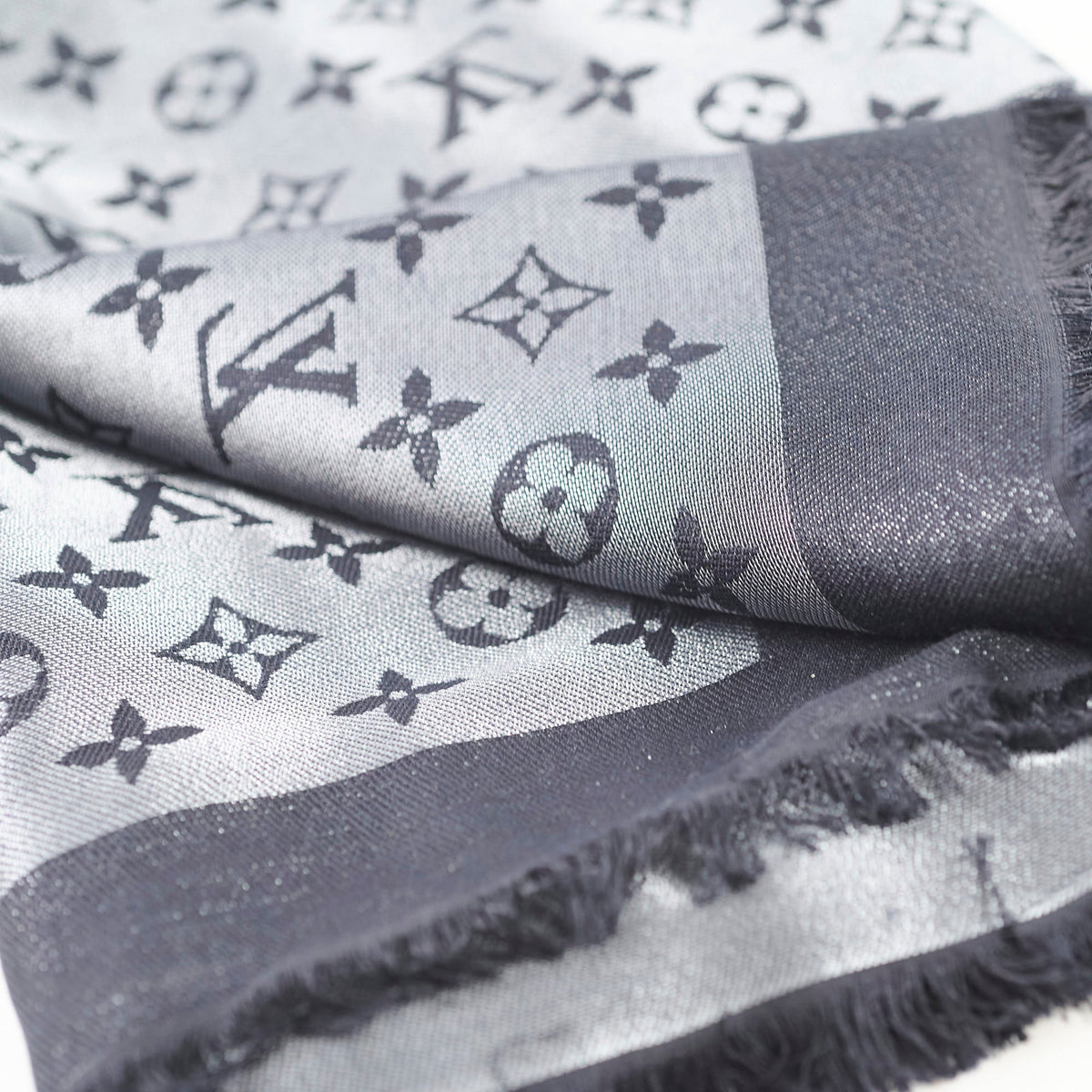 Louis Vuitton Shine Monogram Black Shawl - photo 5