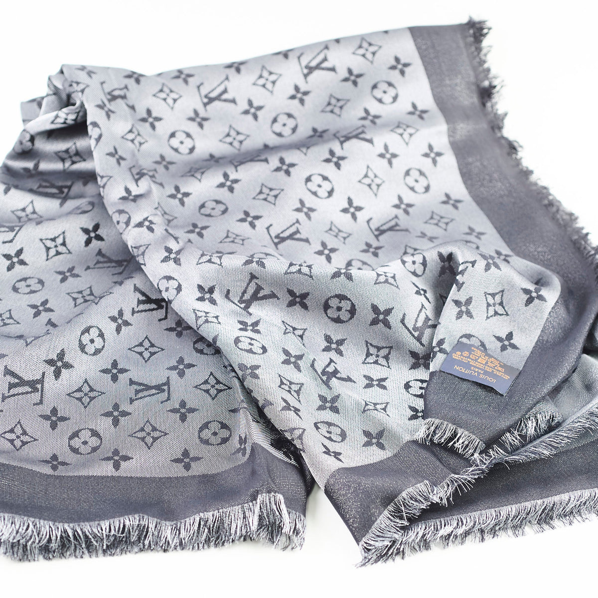 Louis Vuitton Shine Monogram Black Shawl - photo 6