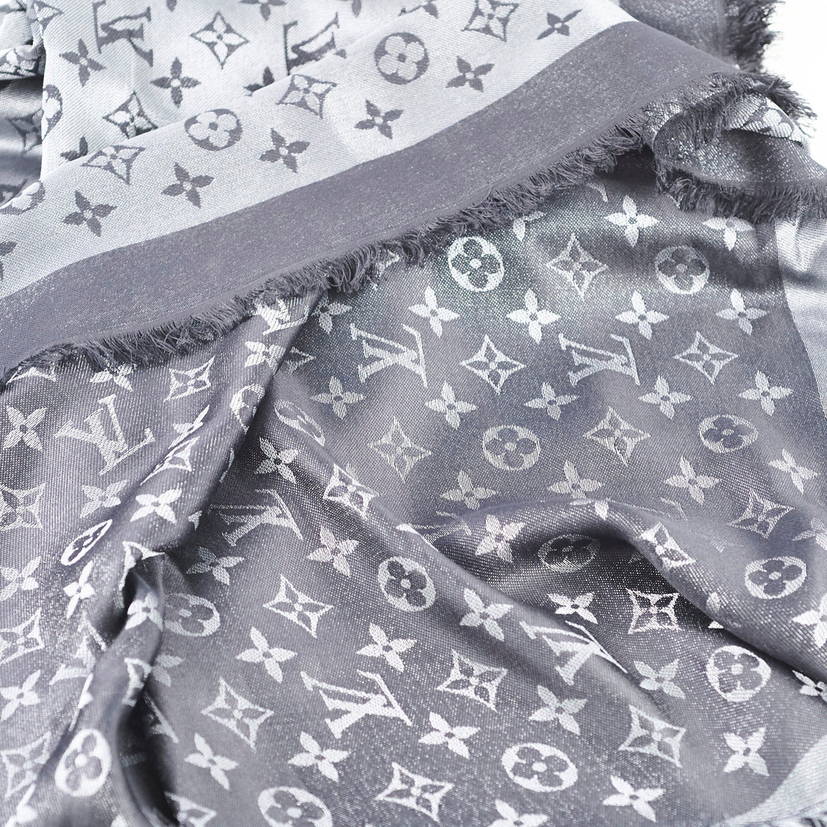 Louis Vuitton Shine Monogram Black Shawl - photo 7