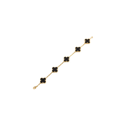 Van Cleef and Arpels 5 Motif Onyx Bracelet - photo 1