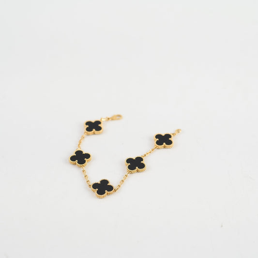 Van Cleef and Arpels 5 Motif Onyx Bracelet - photo 2