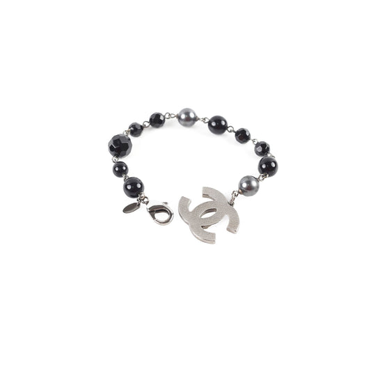 Chanel Black CC Logo Bracelet - photo 1