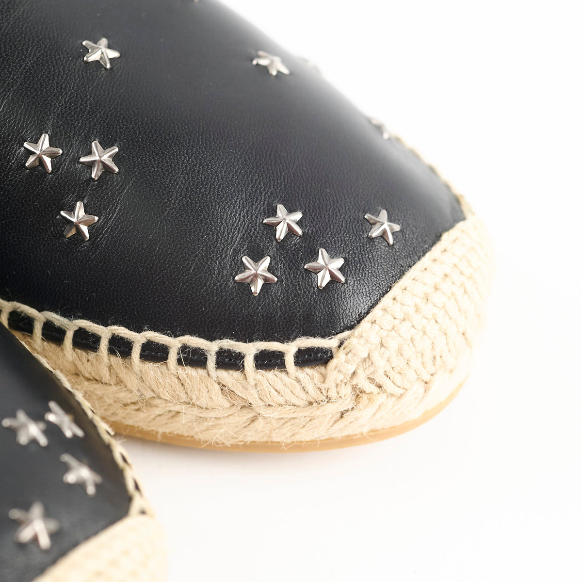 Saint Laurent Star Stud Black Espadrilles Size 37 - photo 4
