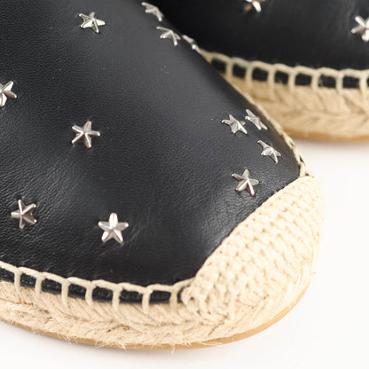 Saint Laurent Star Stud Black Espadrilles Size 37 - photo 5