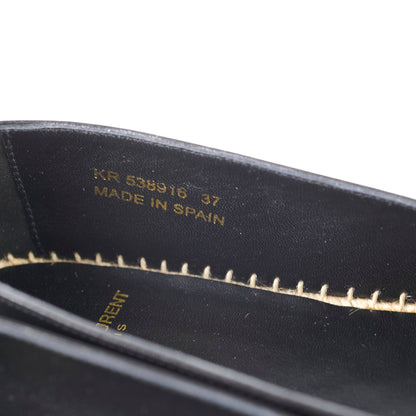 Saint Laurent Star Stud Black Espadrilles Size 37 - photo 6