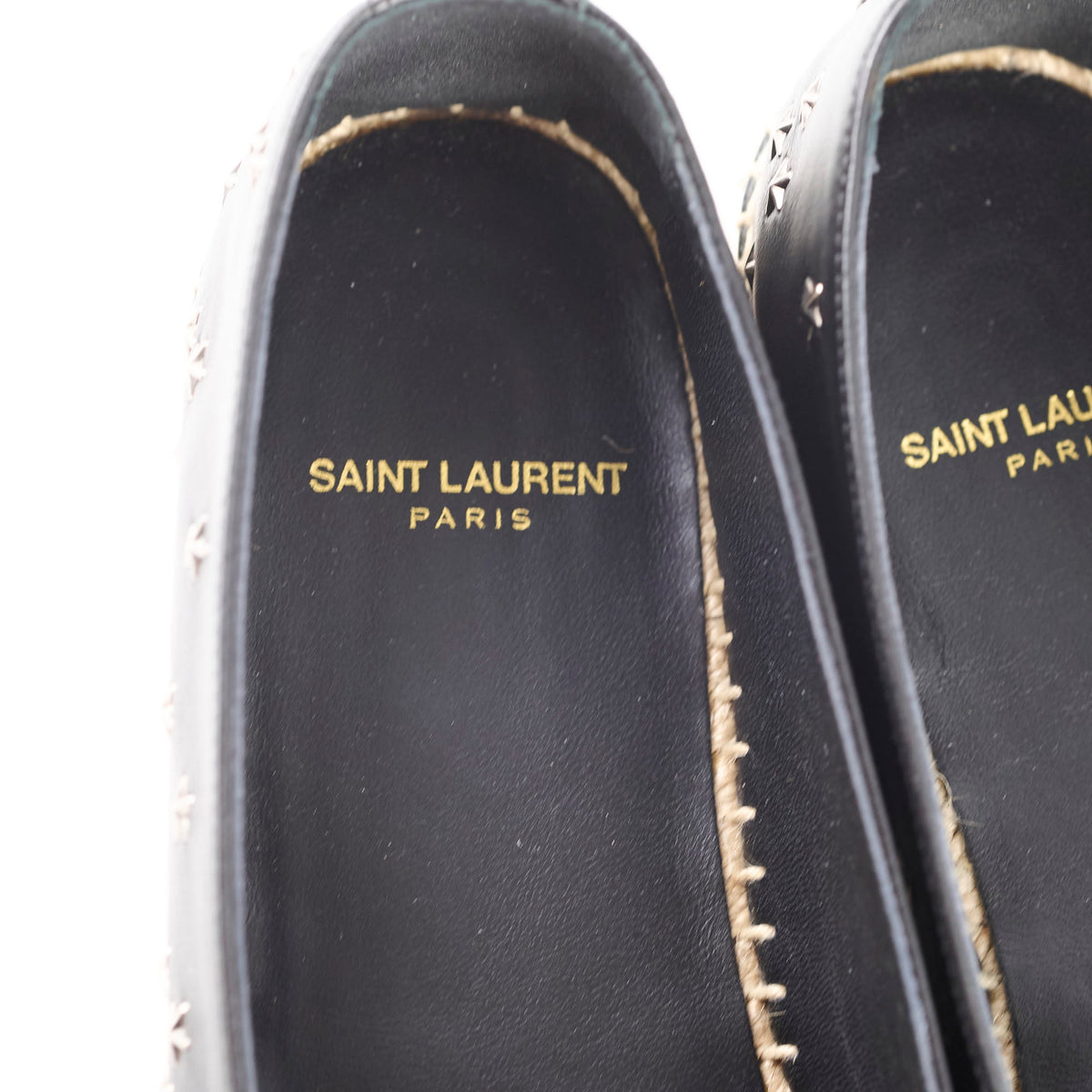 Saint Laurent Star Stud Black Espadrilles Size 37 - photo 7