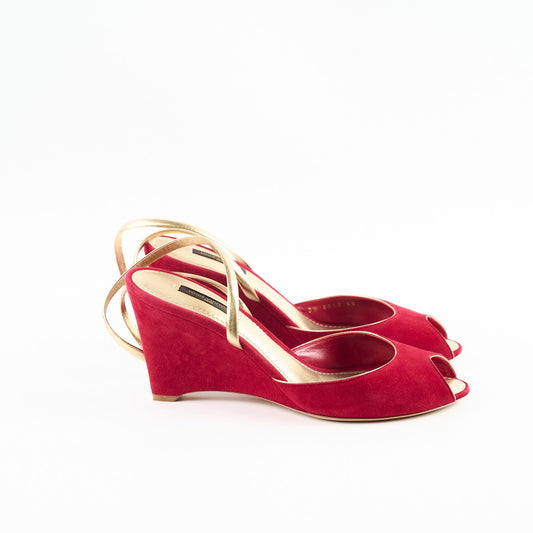 Louis Vuitton Red Wedge Heels Size 40 - photo 2