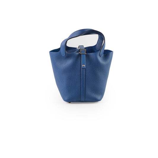 Hermes Picotin 18 Clemence Blue Tie - Stamp W - photo 1