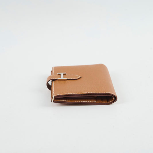 Hermes Mini Bearn Wallet Gold Epsom PHW - photo 3