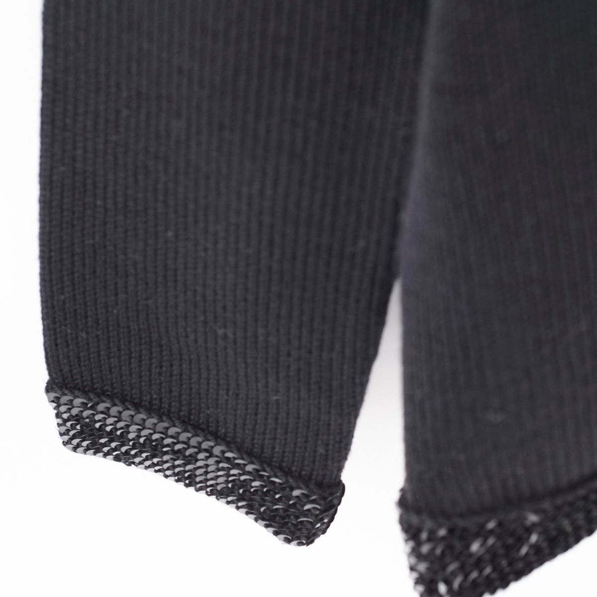 Chanel Black Sequin Wool Cardigan Size 40 - photo 7