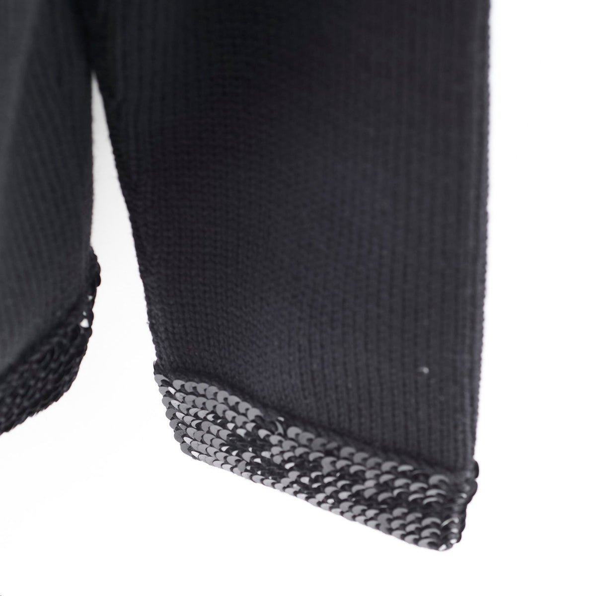Chanel Black Sequin Wool Cardigan Size 40 - photo 10