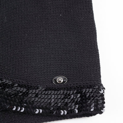 Chanel Black Sequin Wool Cardigan Size 40 - photo 12