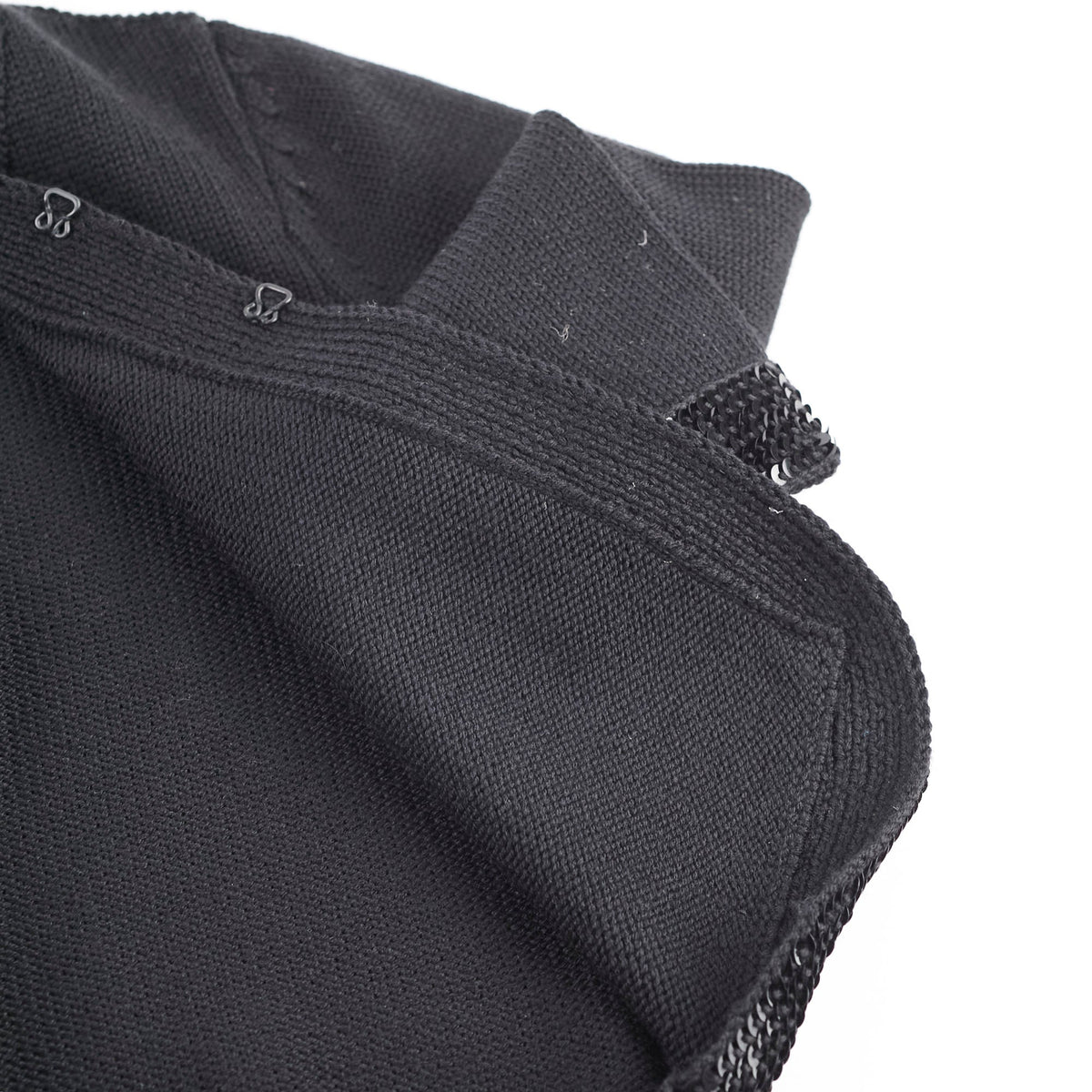 Chanel Black Sequin Wool Cardigan Size 40 - photo 14